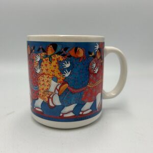 Barbara Lavallee Dancing Coffee Mug Alaska Native Indian Eskimo Kuspuk 1994
